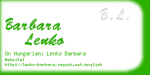 barbara lenko business card